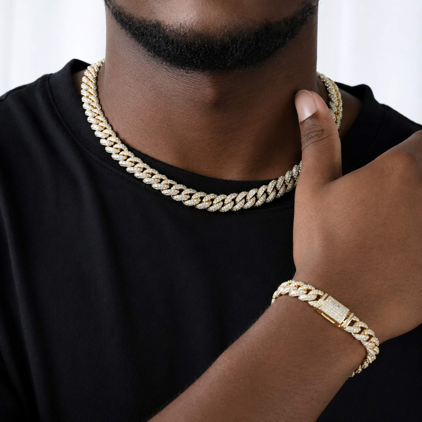 10MM ICED CUBAN LINK CHAIN - GOLD
