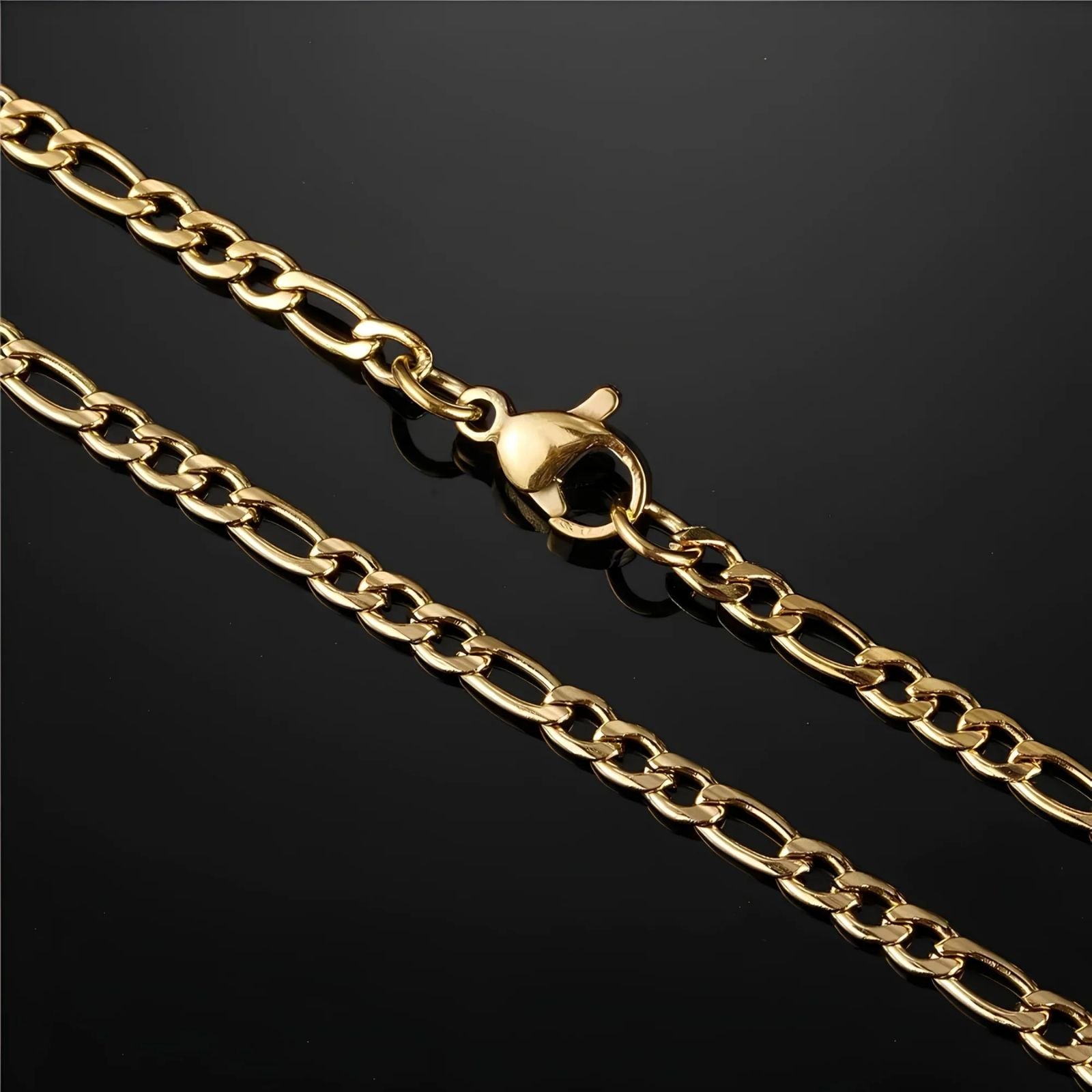 3MM FIGARO CHAIN - GOLD