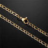 3MM FIGARO CHAIN - GOLD