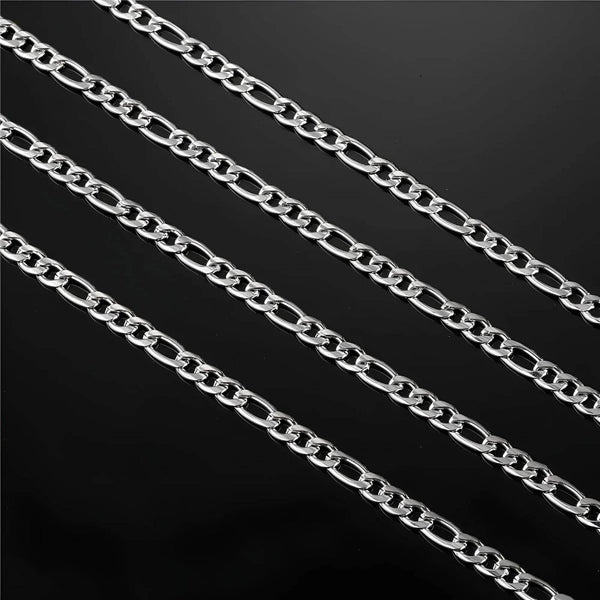 Silver chain on a black background
