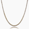 3mm gold tennis chain with cubic zirconia stones