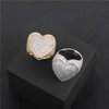 ICED HEART RING - SILVER