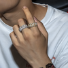 ICED CUBAN LINK RING - SILVER