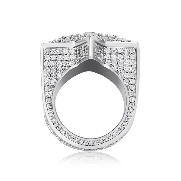 ICED STAR RING - SILVER
