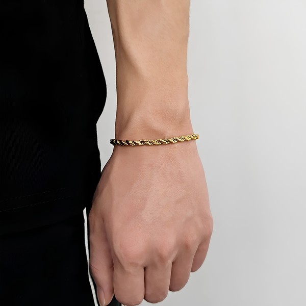 3MM ROPE BRACELET - GOLD