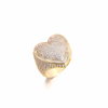 ICED HEART RING - GOLD
