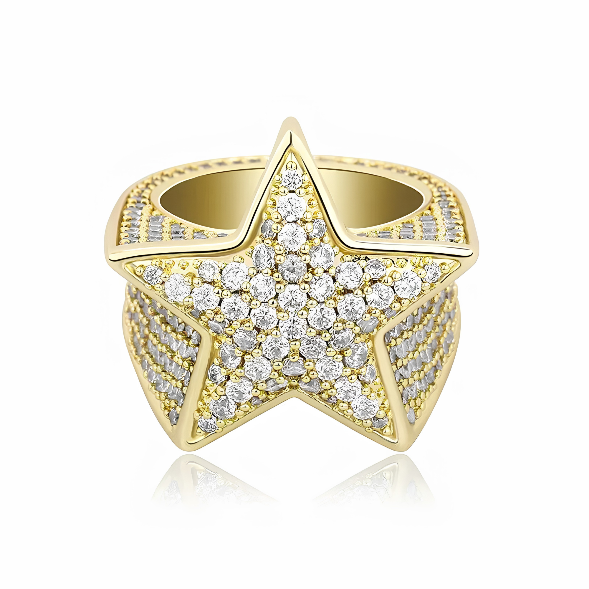 ICED STAR RING - GOLD
