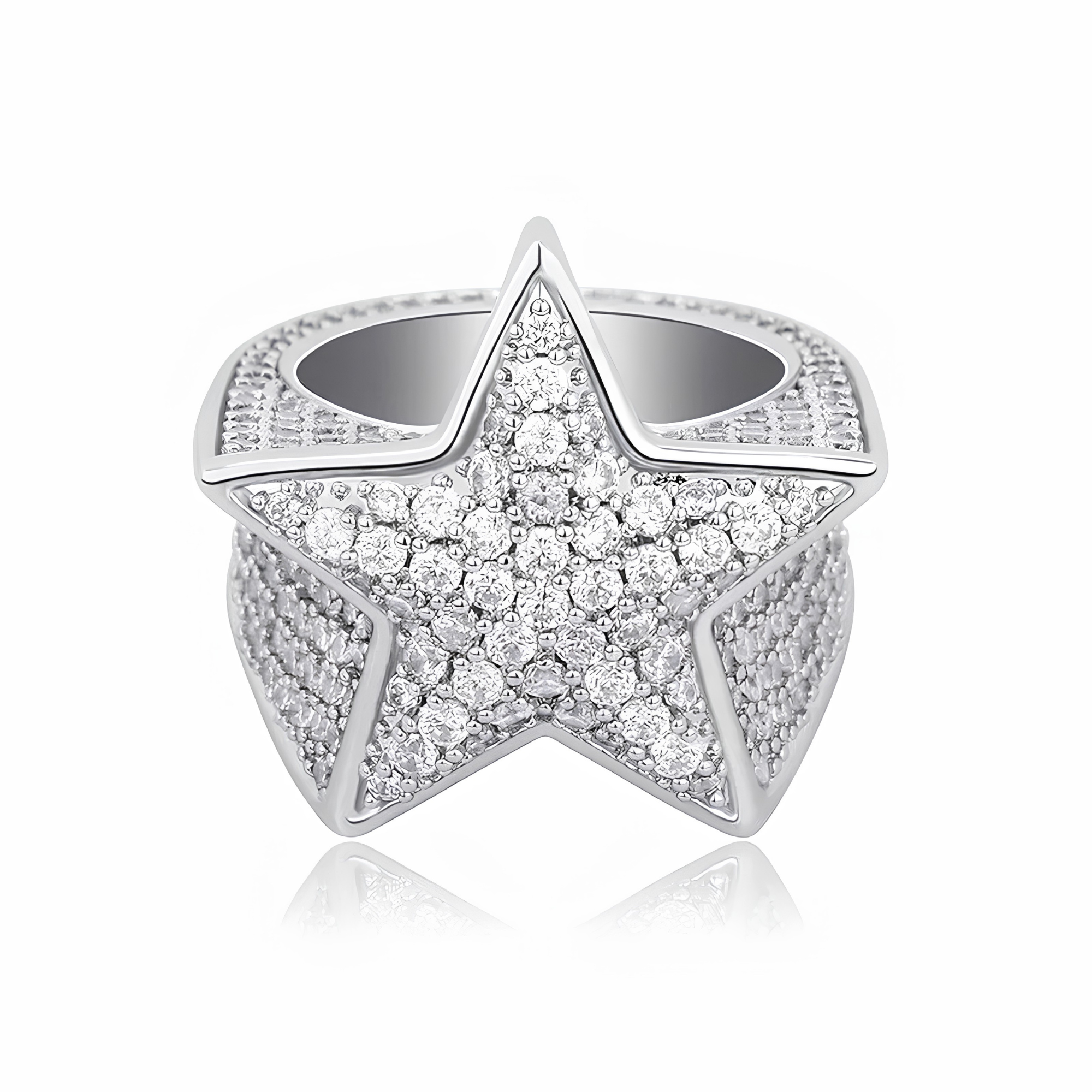 ICED STAR RING - SILVER