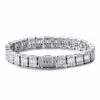 9MM ICED BAGUETTE TENNIS BRACELET - SILVER