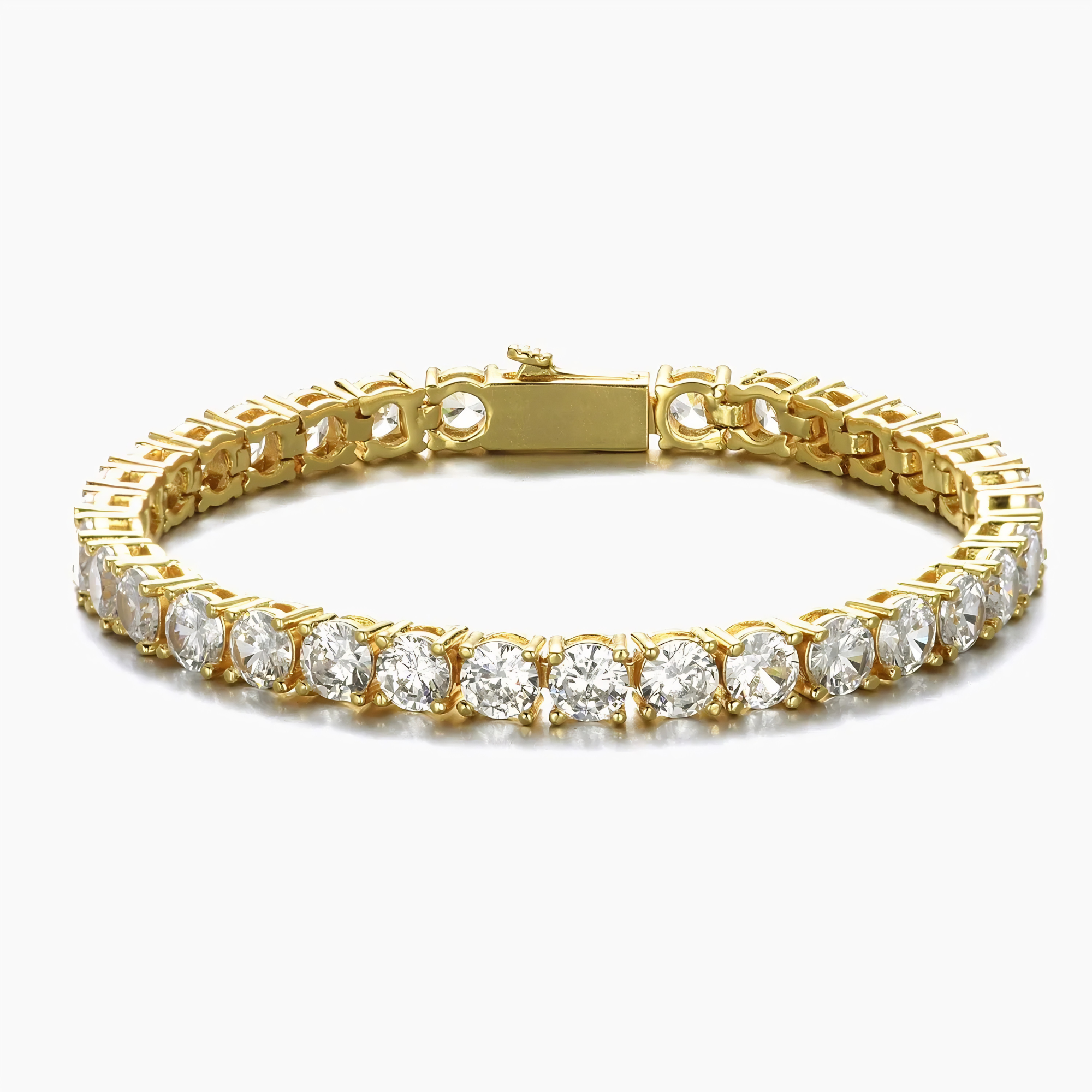 WOMENS 5MM TENNIS BRACELET - GOLD