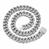 12MM ICED CUBAN LINK CHAIN - SILVER