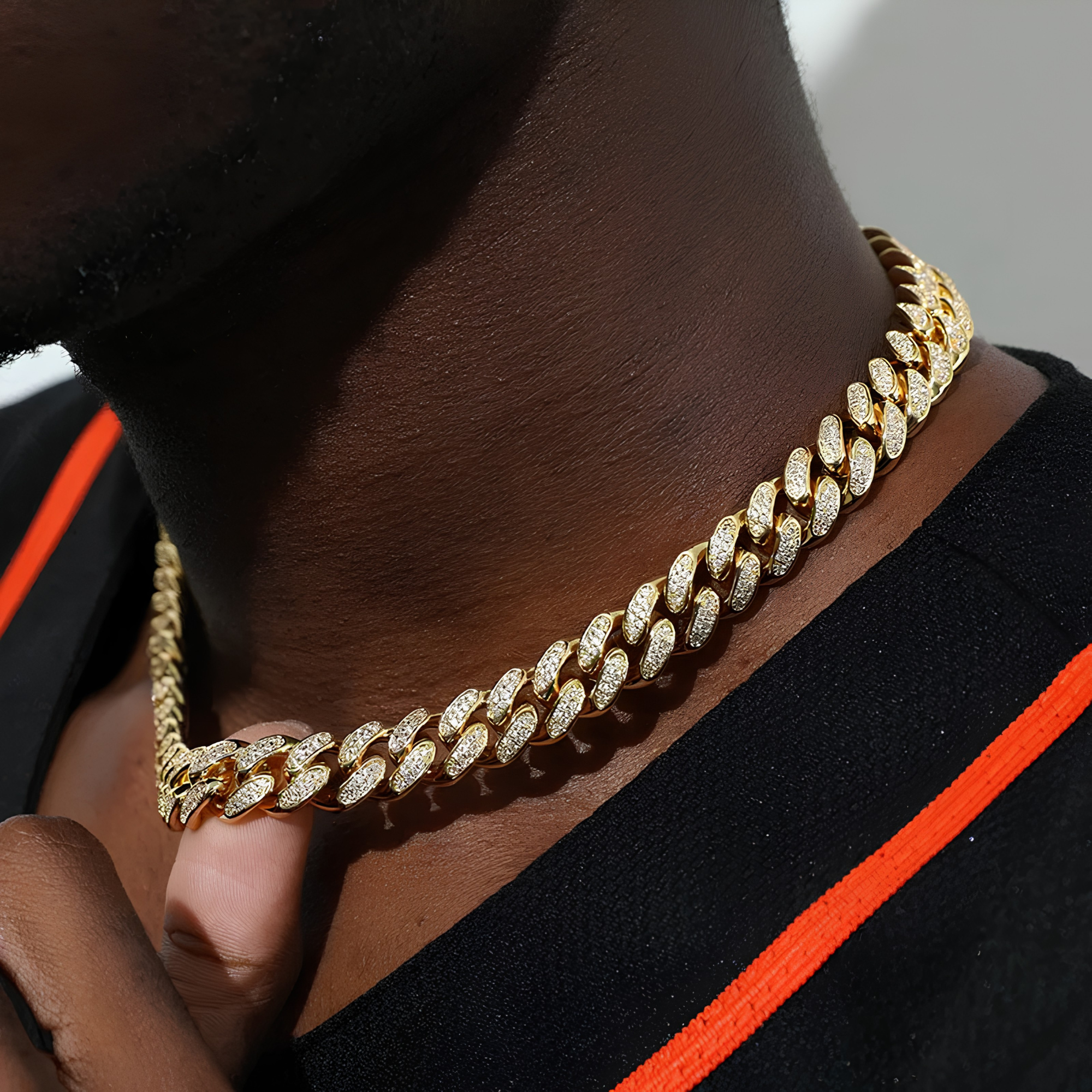12MM ICED CUBAN LINK CHAIN - GOLD