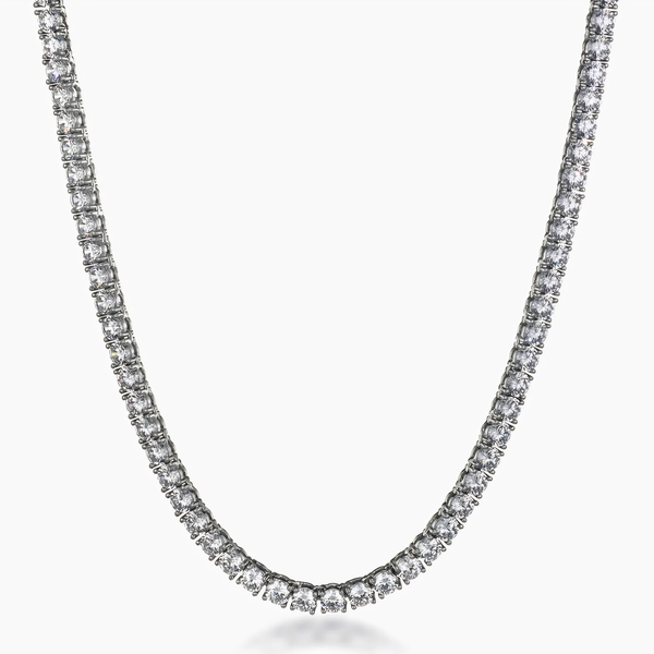 MENS 5MM TENNIS CHAIN - SILVER