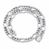10MM ICED FIGARO CHAIN - SILVER
