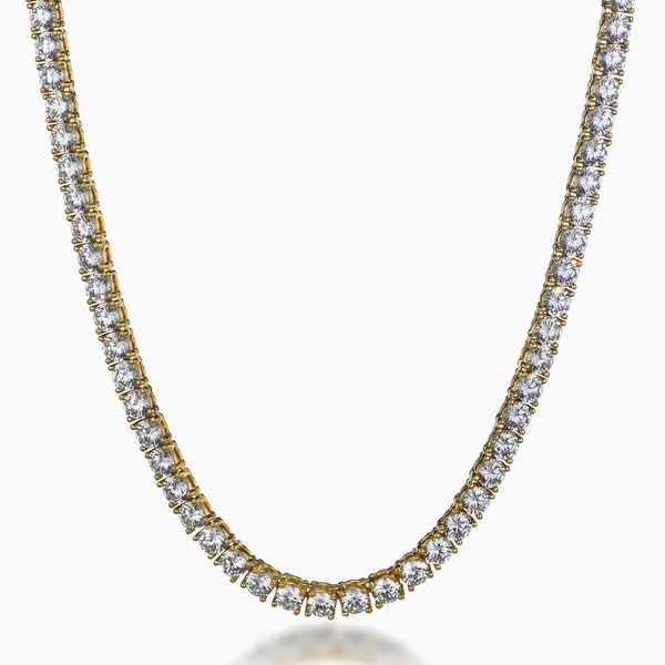 WOMENS 5MM TENNIS CHAIN - GOLD