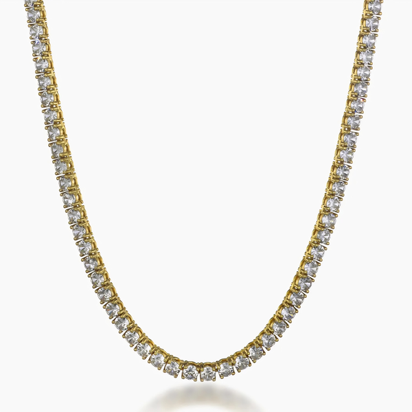 WOMENS 4MM TENNIS CHAIN - GOLD