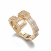 TWISTED BAGUETTE RING - GOLD