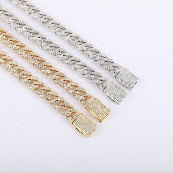 10MM ICED CUBAN LINK BRACELET - GOLD