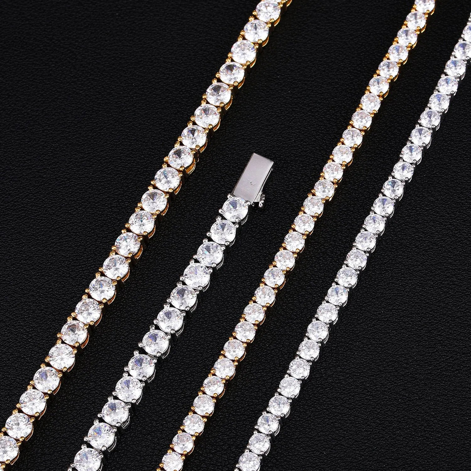 WOMENS 4MM TENNIS BRACELET - GOLD