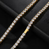 WOMENS 5MM TENNIS CHAIN - GOLD