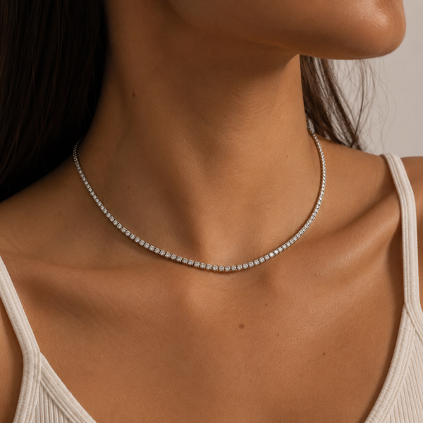 WOMENS 3MM TENNIS CHAIN - SILVER