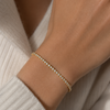 WOMENS 3MM TENNIS BRACELET - GOLD