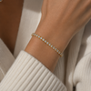 WOMENS 4MM TENNIS BRACELET - GOLD