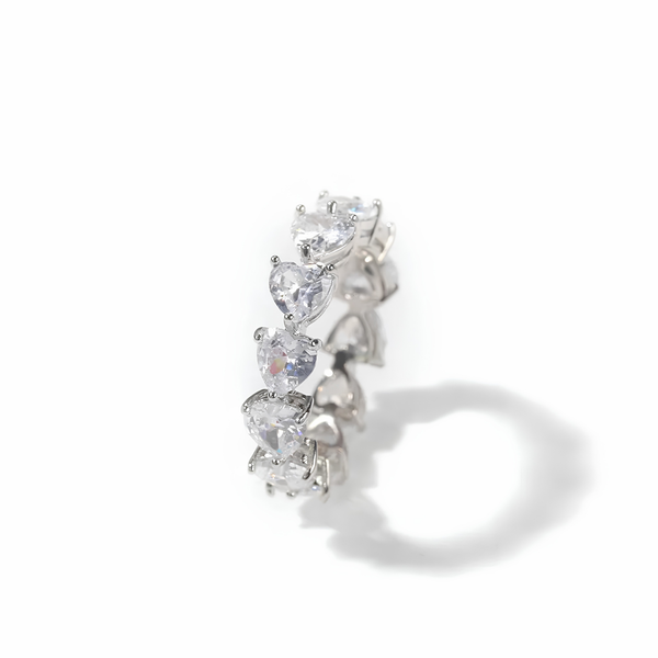 HEART ETERNITY RING - 925 STERLING SILVER