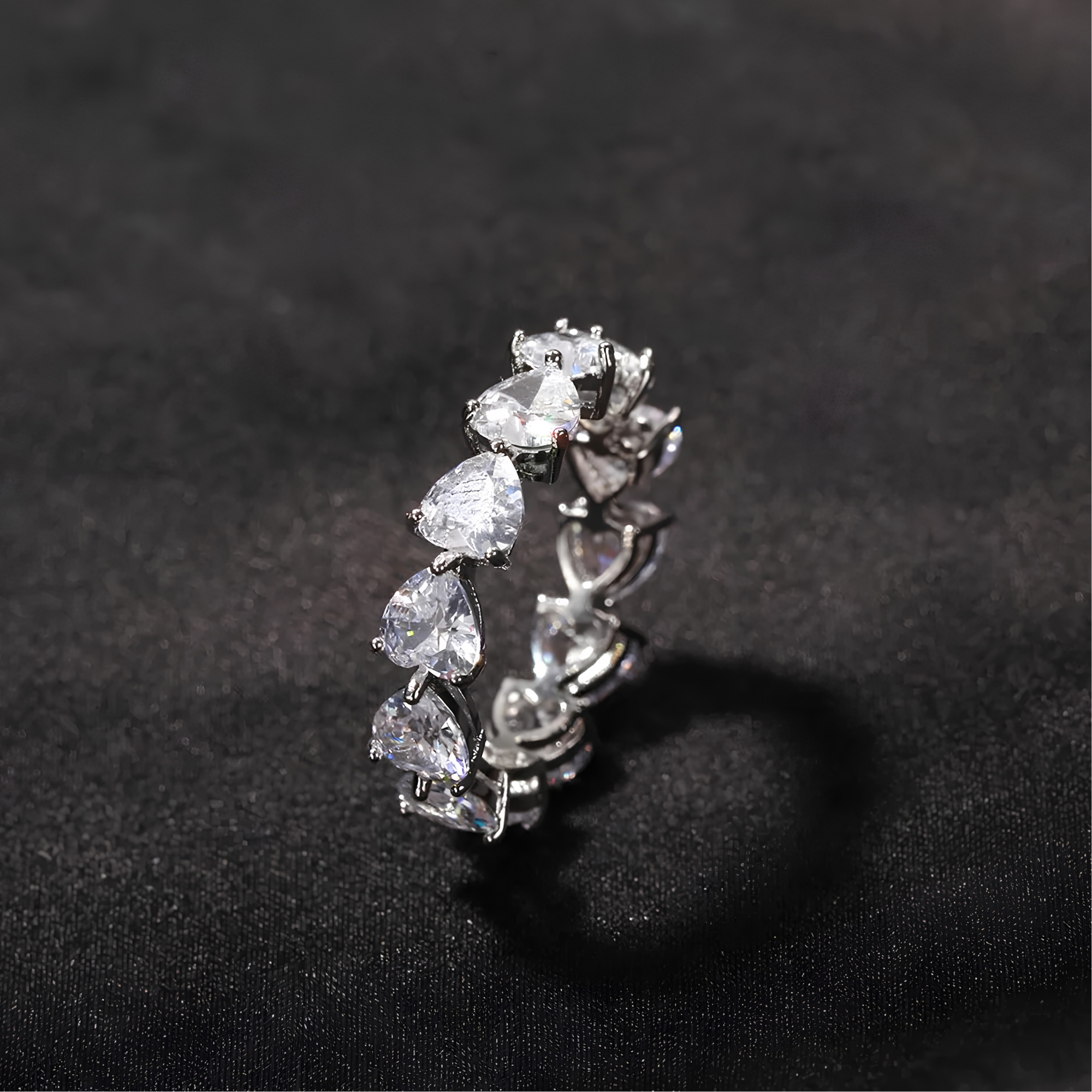 HEART ETERNITY RING - 925 STERLING SILVER
