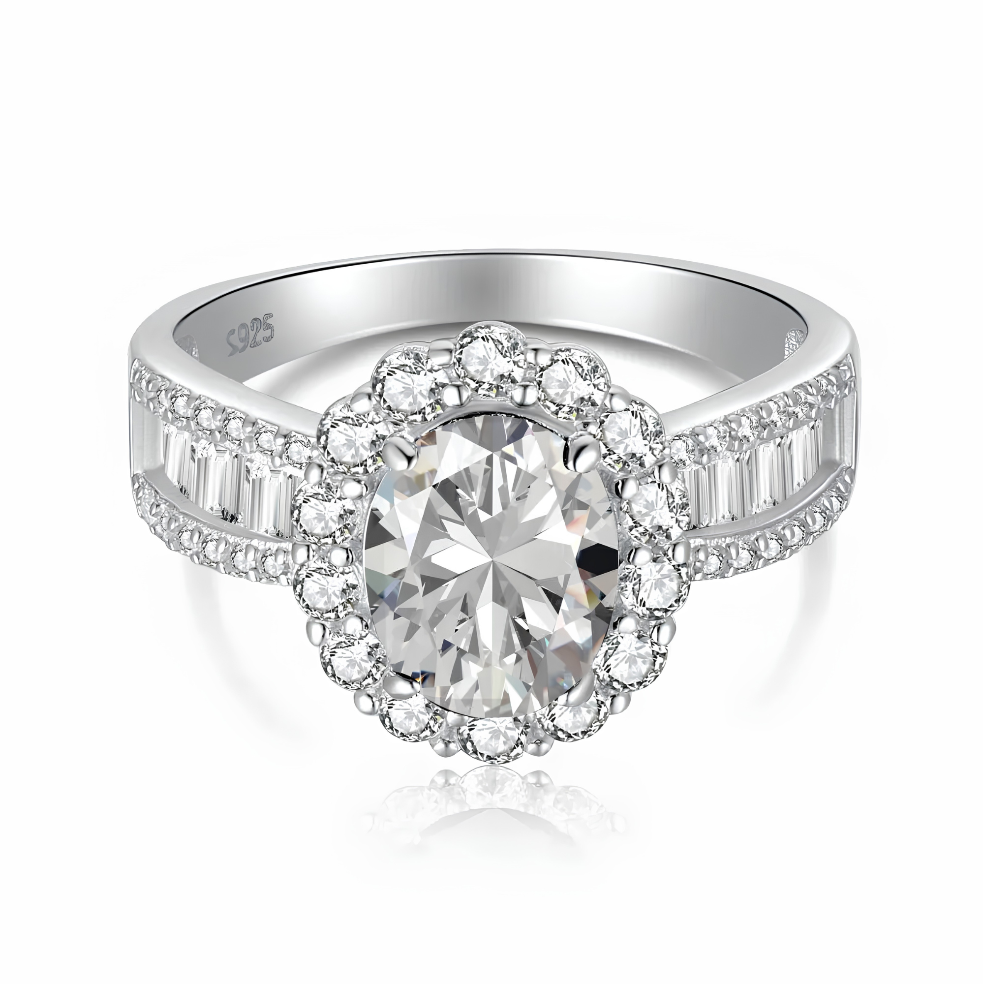 OVAL CLUSTER PAVÉ RING - 925 STERLING SILVER