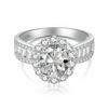 OVAL CLUSTER PAVÉ RING - 925 STERLING SILVER