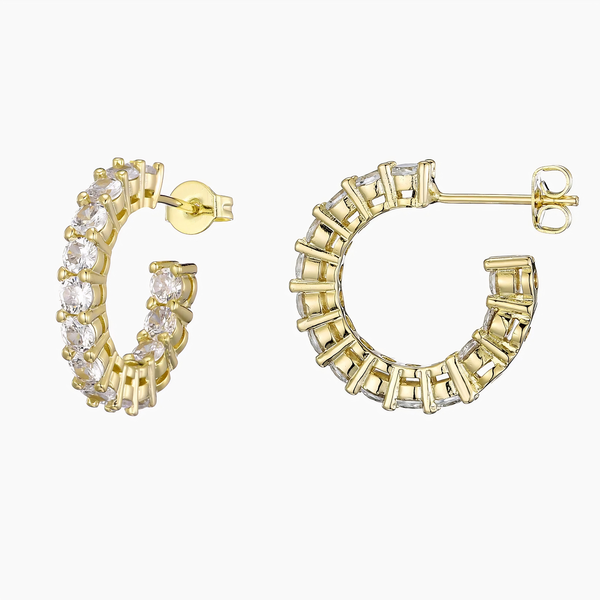 SMALL ETERNITY HOOP EARRINGS - GOLD