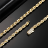 6MM ICED ROPE CHAIN - GOLD