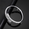 6MM ICED BAGUETTE CUFF BRACELET - SILVER