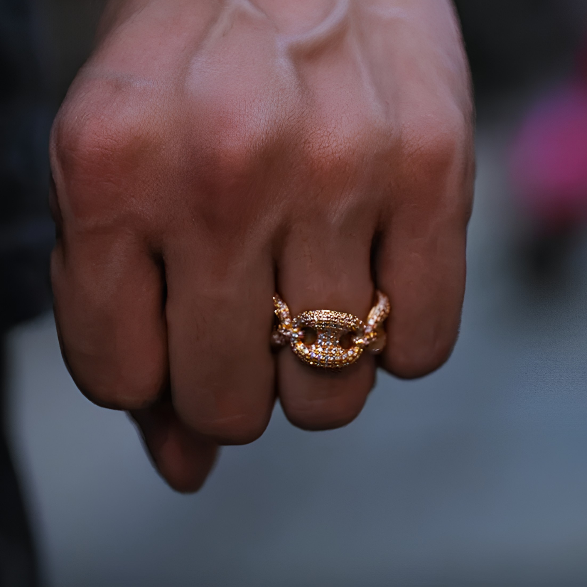 ICED MARINER RING - GOLD
