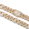 18MM ICED PUFF CUBAN CHAIN - GOLD