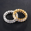OVAL CUT ICED RING - SILVER