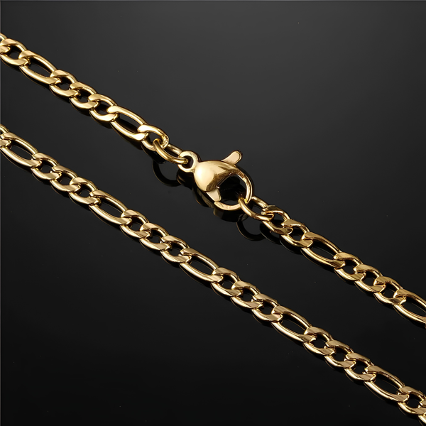 3MM FIGARO CHAIN - GOLD
