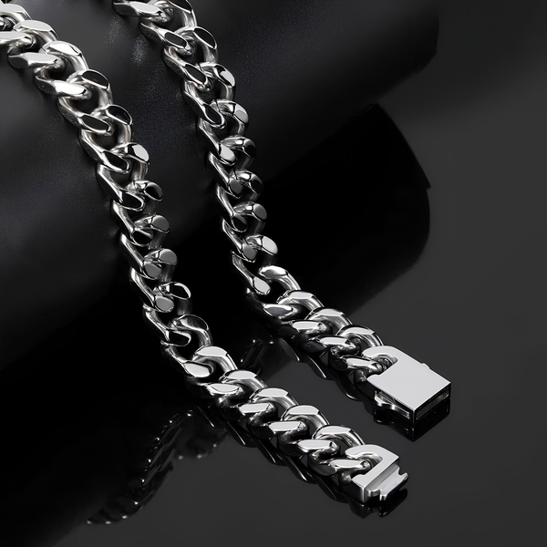 12MM MIAMI CUBAN SET - SILVER
