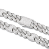 18MM ICED PUFF CUBAN CHAIN - SILVER
