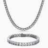 MENS 5MM TENNIS SET - SILVER