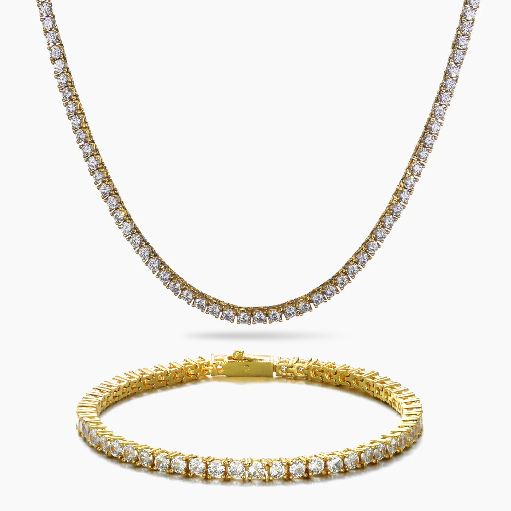 MENS 3MM TENNIS SET - GOLD