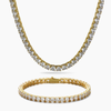 MENS 4MM TENNIS SET - GOLD