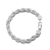8MM ICED ROPE BRACELET - SILVER