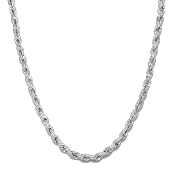 8MM ICED ROPE CHAIN - SILVER