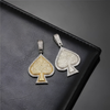 ICED SPADE PENDANT - GOLD