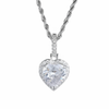 ICED HEART HALO PENDANT – SILVER