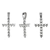 Front and back view comparison of the Classic Heart Cross Pendant in silver showing pendant detailing.